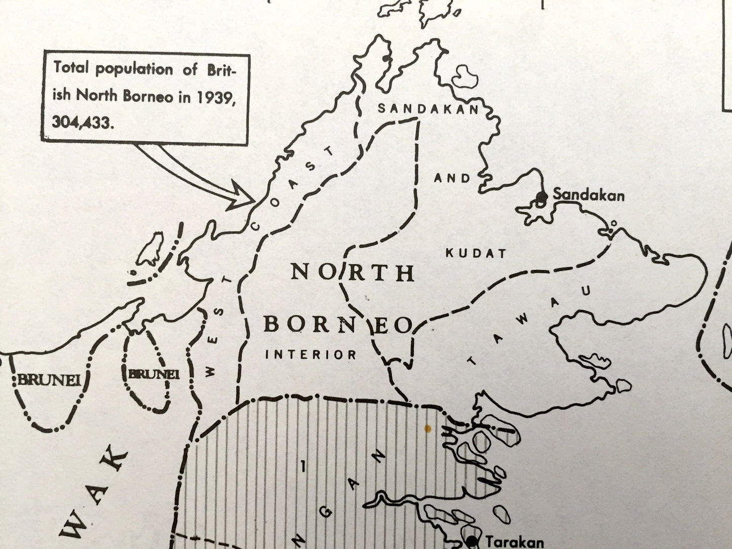 Antique Borneo, Celebes & Halmahere 1930 Population Density Map – Formerly Restricted US Government – Sarawak, Samarinda, Tarakan, Manado