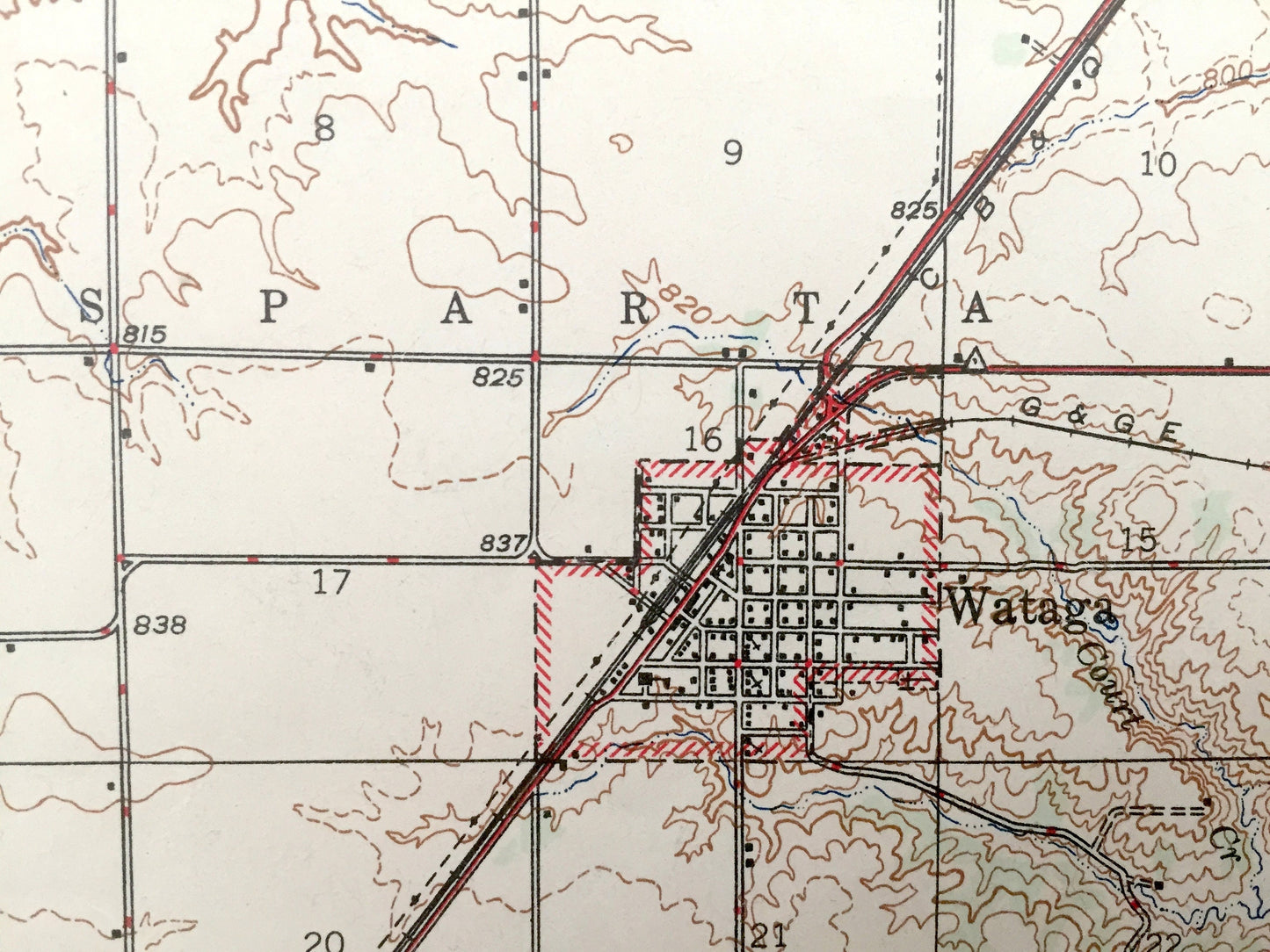 Antique Woodhull, Illinois 1947 US Geological Survey Topographic Map – Windsor, Alpha, North Henderson, Rio, Watarga, Oxford, Ontario, Kelly