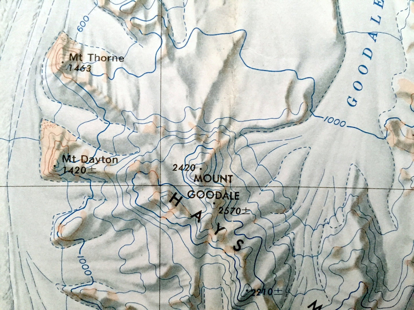 Antique Mount Goodale, Antarctica 1966 US Geological Survey Topographic Map – Ross Ice Shelf, Tapley, Hays, Queen Maud Mountains, Medina