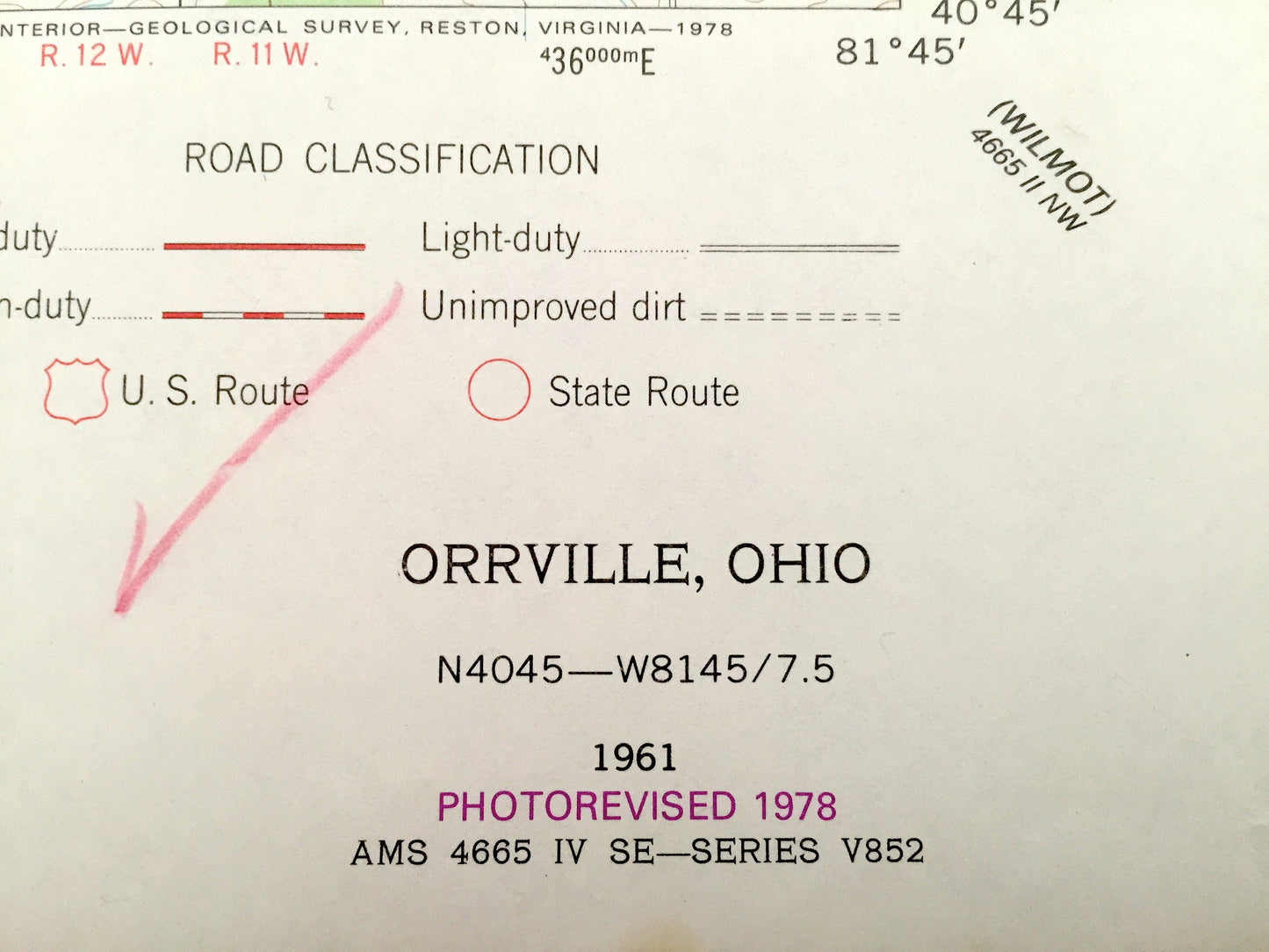 Antique Orrville, Ohio 1961 US Geological Survey Topographic Map – East Union, Green, Smithville, Weilersville, Apple Creek, Sugar Creek