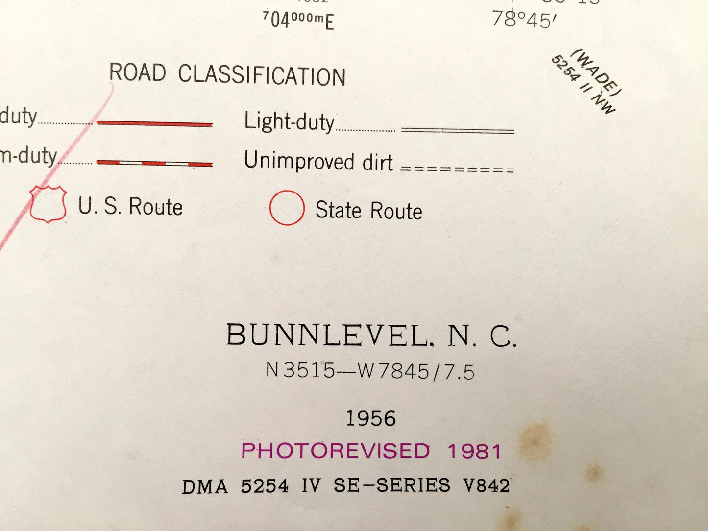 Antique Bunnlevel, North Carolina 1956 US Geological Survey Topographic Map – Senter, Harnet, Linden, Fonville, Walkertown, Harnett County