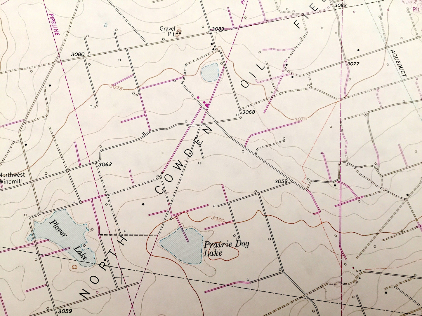 Antique Goldsmith, Texas 1965 US Geological Survey Topographic Map – Ector County, Johnson, Lawson, Goldsmith and Donnelly Oil Fields