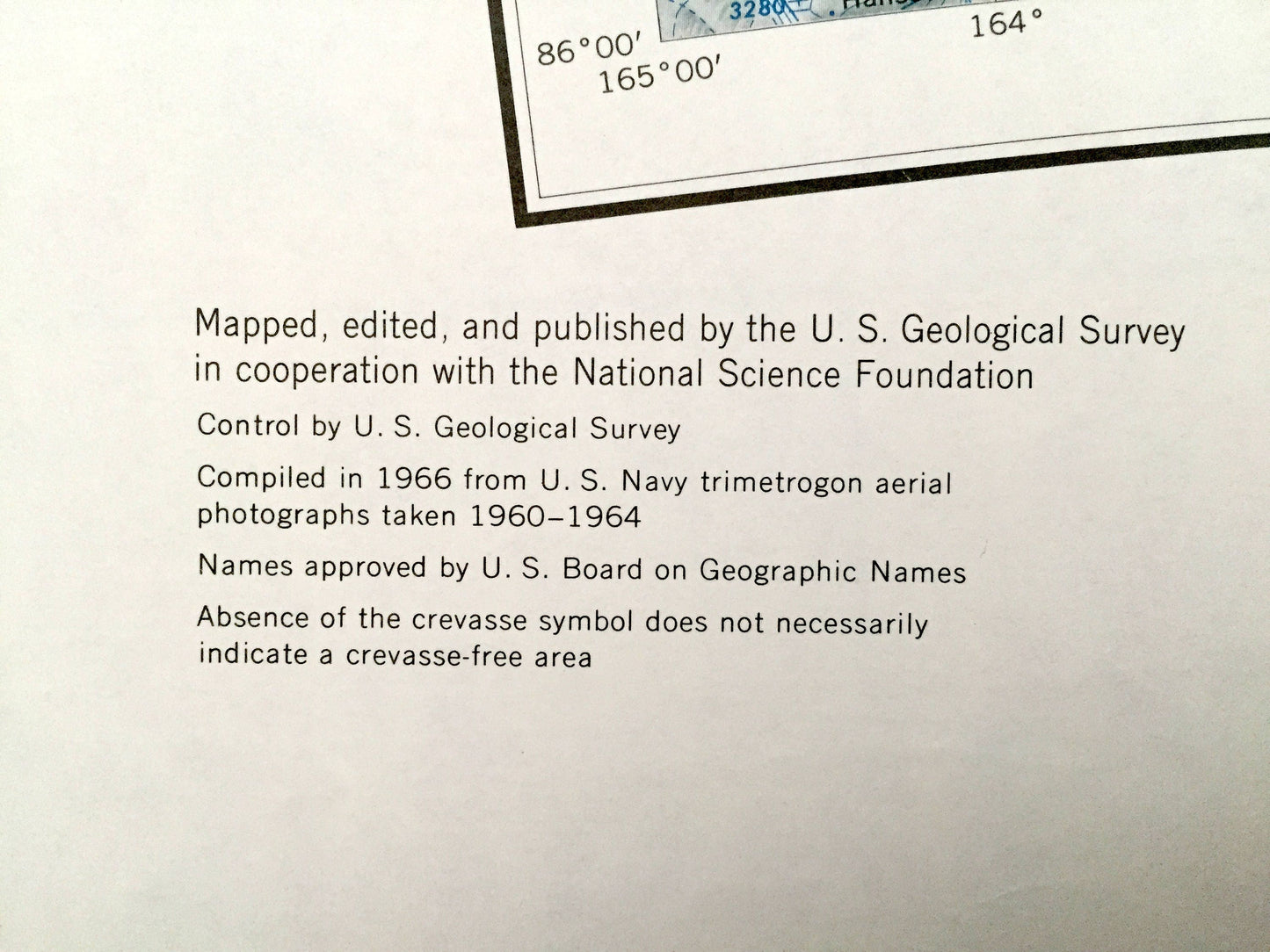 Antique Mount Goodale, Antarctica 1966 US Geological Survey Topographic Map – Ross Ice Shelf, Tapley, Hays, Queen Maud Mountains, Medina