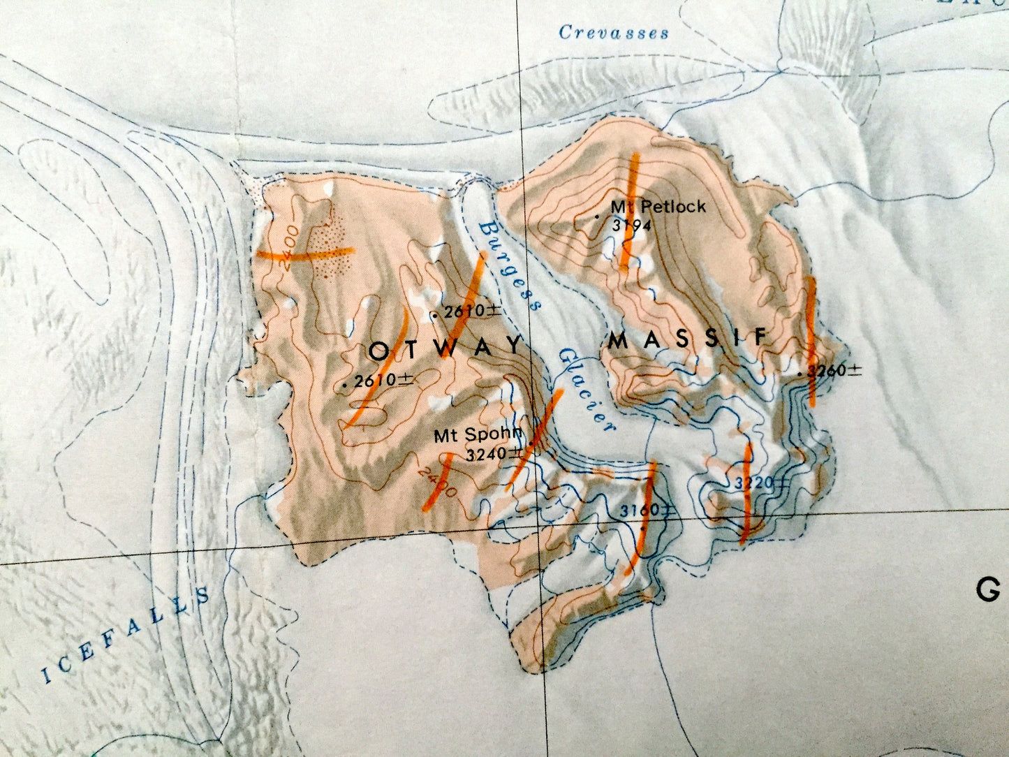 Antique Plunket Point, Antarctica 1965 US Geological Survey Topographic Map – Grosvenor Mountains, Dominion Range, Shackleton Ice Falls