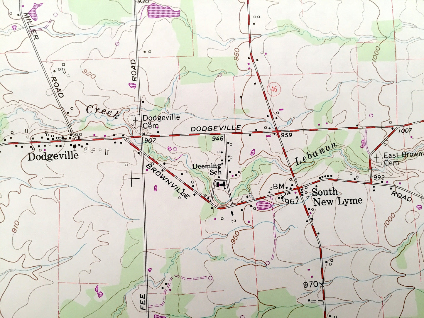Antique Orwell, Ohio 1960 US Geological Survey Topographic Map – Rome, New Lyme, Colebrook, Dodgeville, South New Lyme, Ashtabula, Trumbull