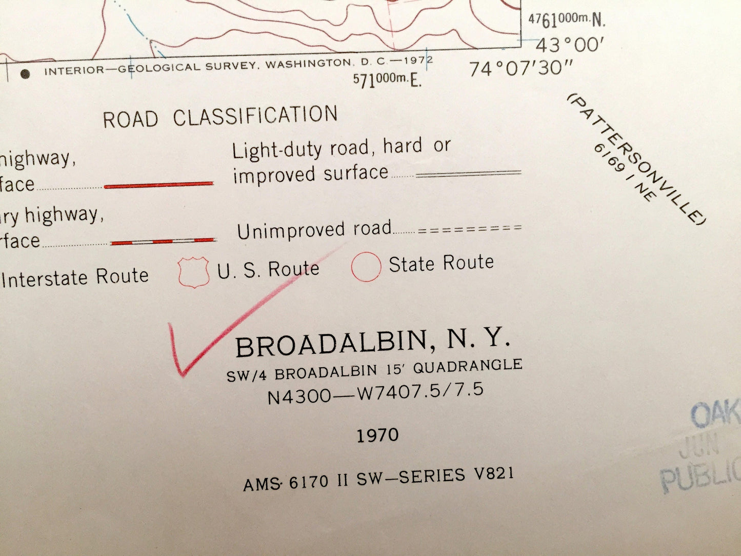 Antique Broadalbin, New York 1970 US Geological Survey Topographic Map – Mayfield, Vail Mills, Perth, Union Mills, Adirondack State Park