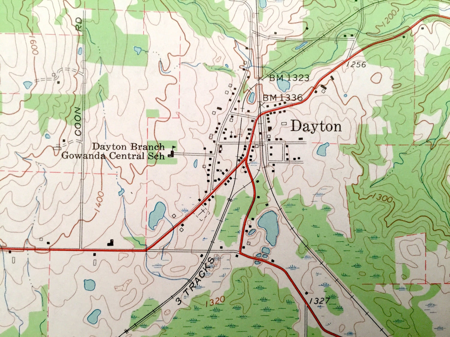 Antique Gowanda, New York 1963 US Geological Survey Topographic Map – Dayton, Collins, Perrysburg, Persia, Otto, Bagdad, Markhams, NY
