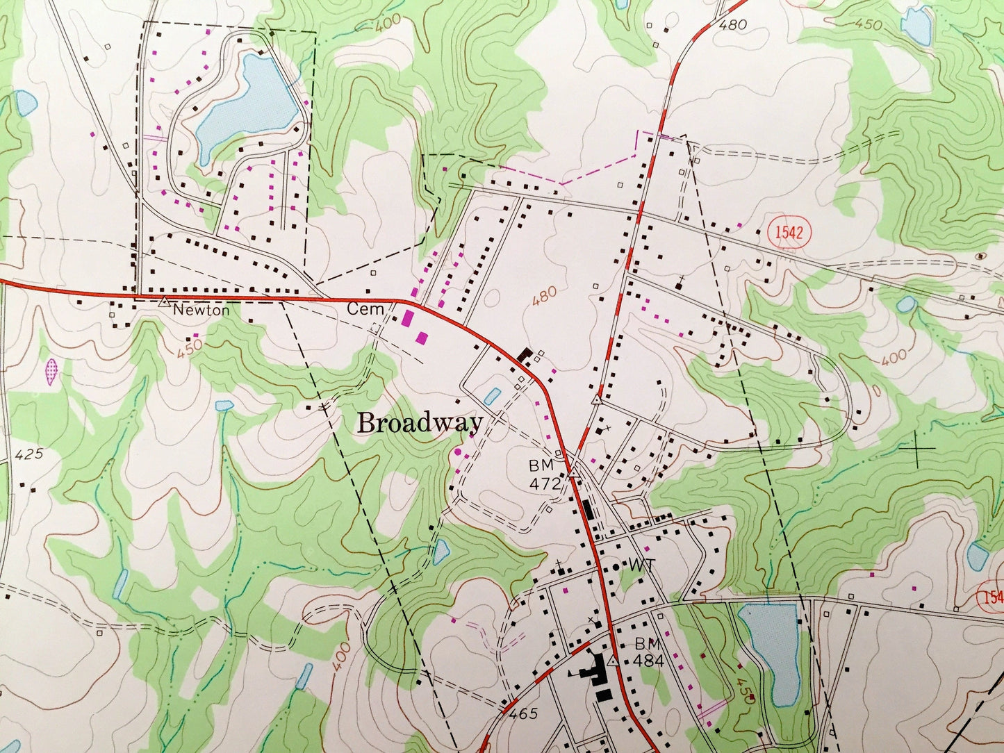 Antique Broadway, North Carolina 1977 US Geological Survey Topographic Map – Swann, Seminole, Ryes, Harnett, Lee County, Lake Trace, NC
