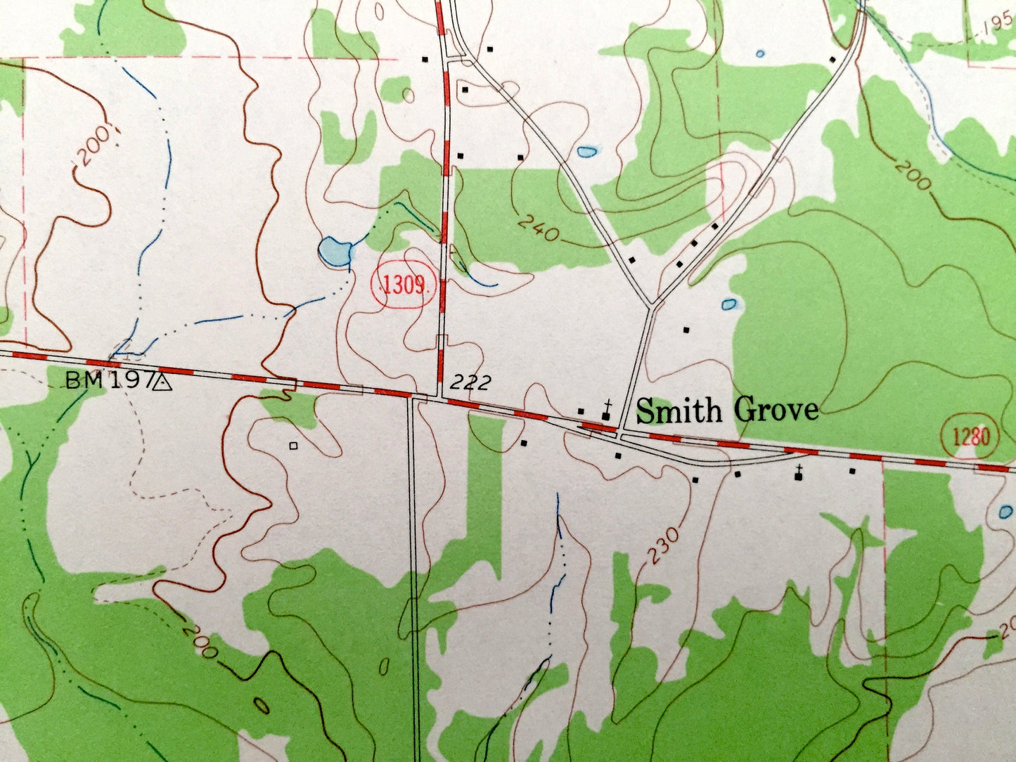 Antique Lovelady, Texas 1963 US Geological Survey Topographic Map – Smith Grove, Cut, Missouri Pacific Railroad, Houston County