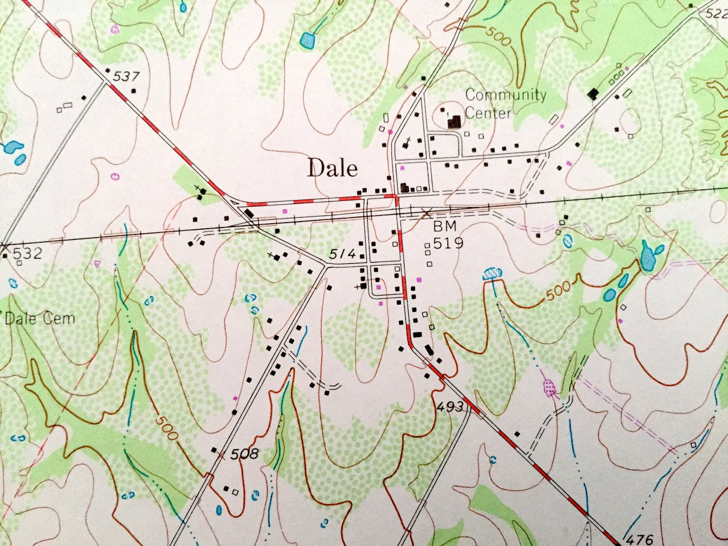 Antique Dale, Texas 1964 US Geological Survey Topographic Map – St John Colony, Taylorsville, Bastrop & Caldwell Counties