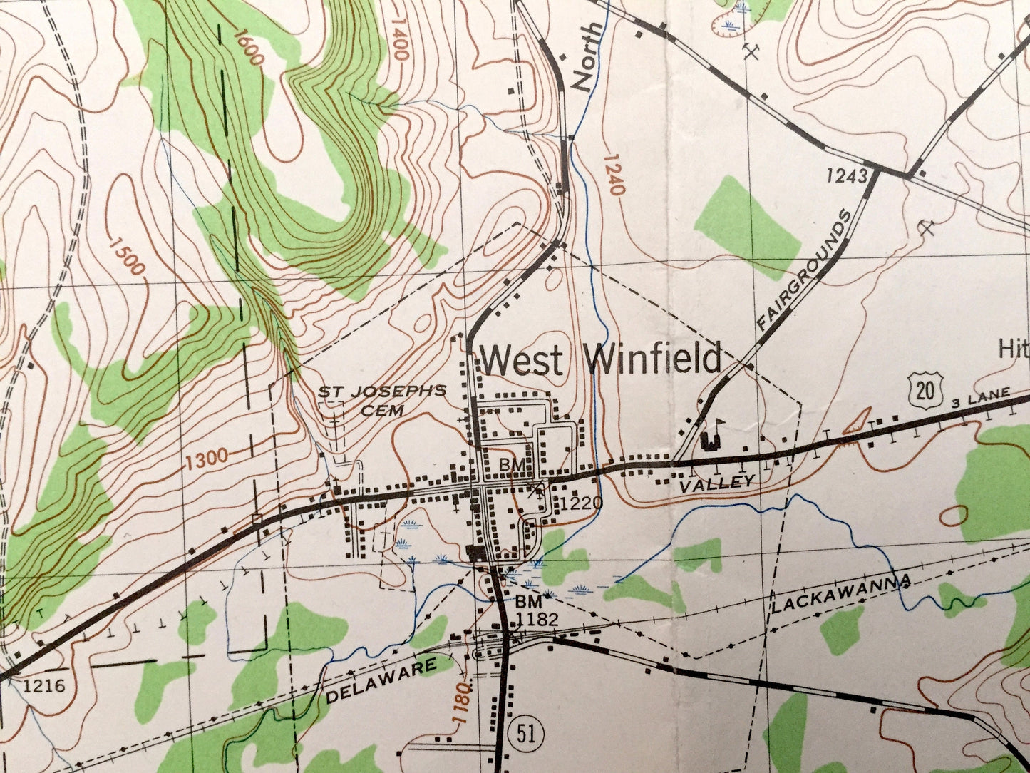 Antique West Winfield, New York 1945 US Army Topographic Map — Clayville, Litchfield, Paris, Bridgewater, Herkimer, Oneida, Otsego County NY