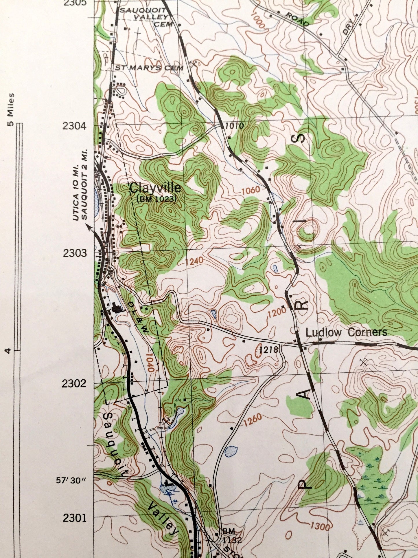 Antique West Winfield, New York 1945 US Army Topographic Map — Clayville, Litchfield, Paris, Bridgewater, Herkimer, Oneida, Otsego County NY