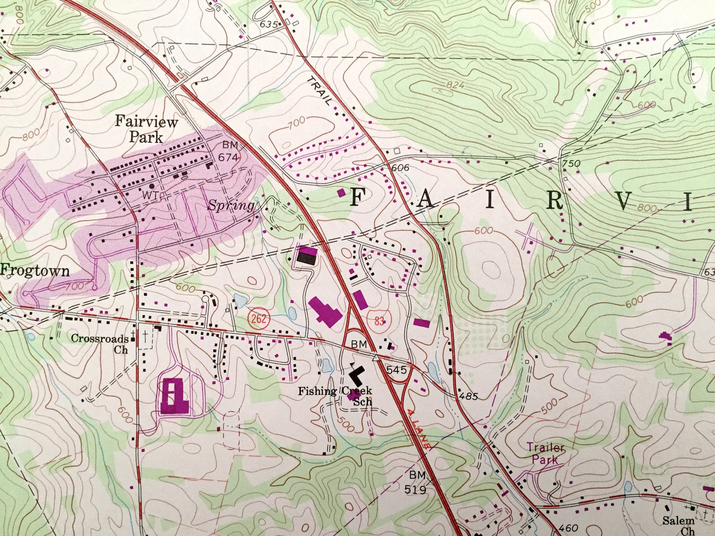 Antique Steelton, Pennsylvania 1963 US Geological Survey Topographic Map – Dauphin County, York County, New Cumberland, Harrisburg,Highspire