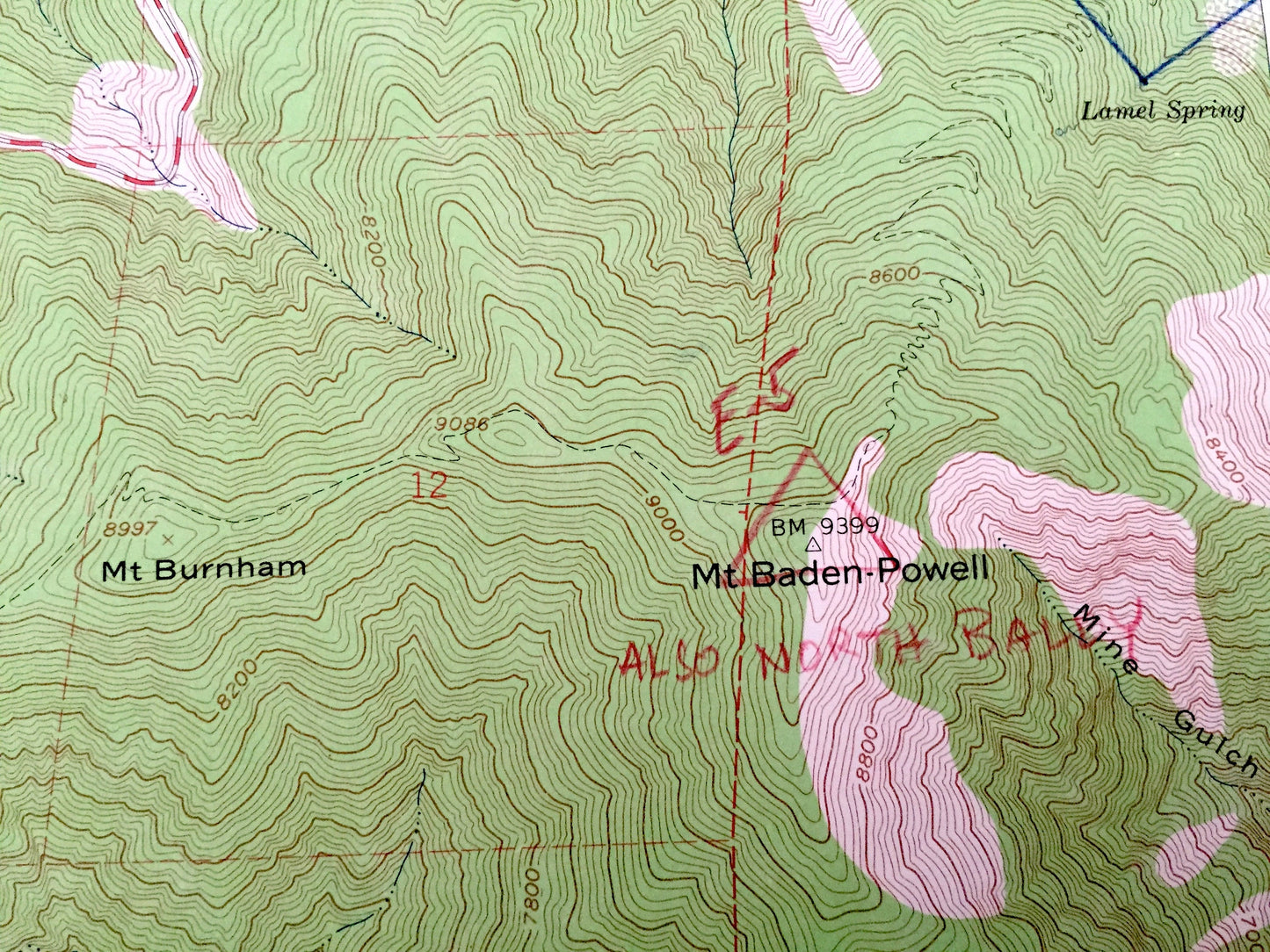 Antique Crystal Lake, California 1958 US Geological Survey Topographic Map – Los Angeles County, National Forest, South Mt. Hawkins, CA