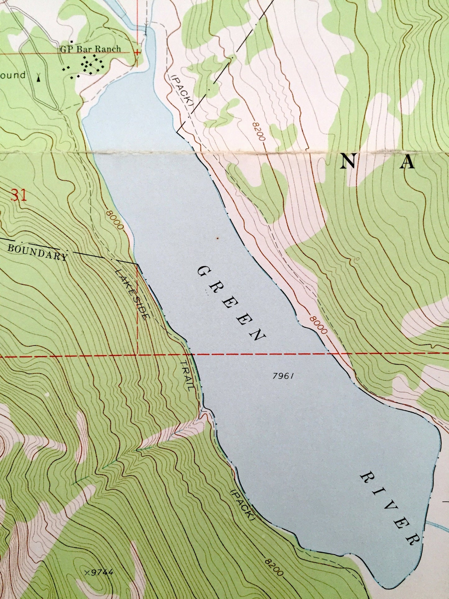 Antique Green River Lakes, Wyoming 1968 US Geological Survey Topographic Map – Sublette County, Bridger National Forest, Bridger Wilderness