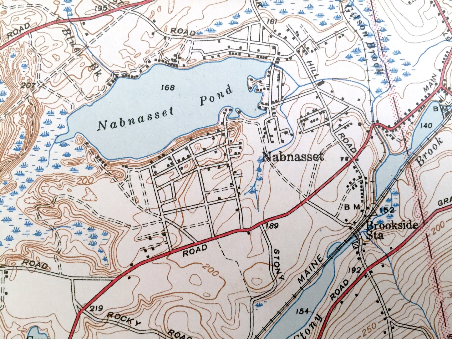 Antique Westford, Massachusetts 1939 US Geological Survey Topographic Map – Littleton, Chelmsford, Carlisle, Forge Village, Graniteville, MA