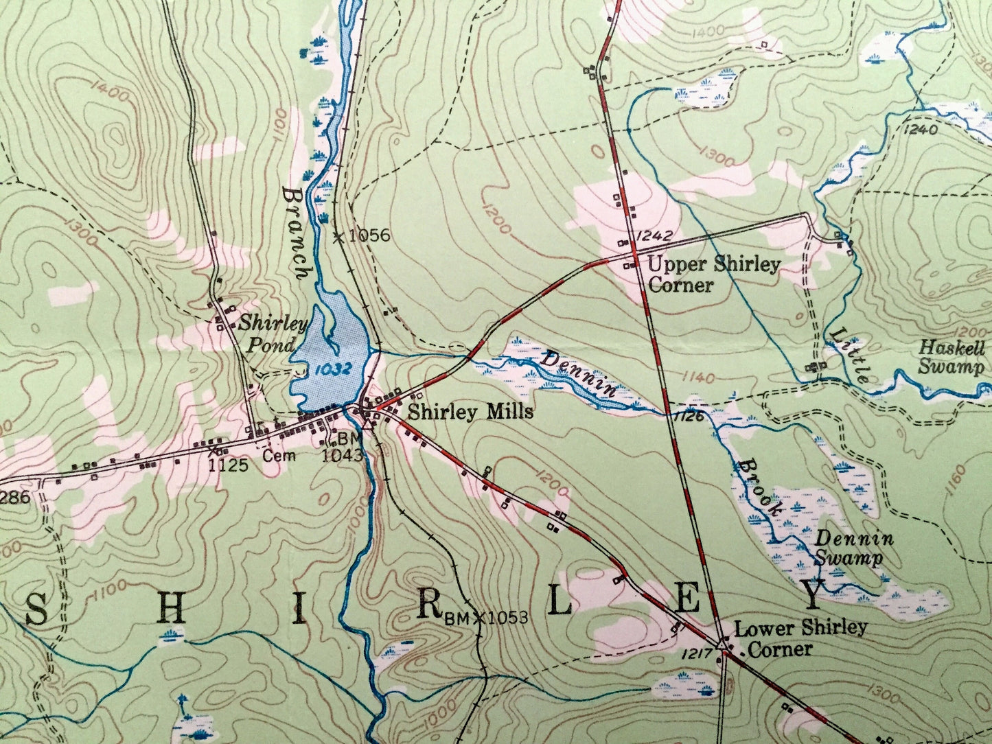 Antique Greenville, Maine 1951 US Geological Survey Topographic Map – Moosehead Lake, Shirley, Elliottsville, Blanchard, Monson, Piscataquis