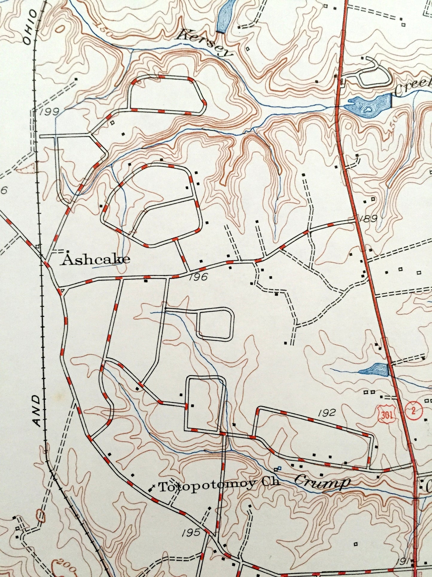 Antique Yellow Tavern, Virginia 1951 US Geological Survey Topographic Map –Henrico County, Longdale, Biltmore, Boudar, Greenwood, French Hay
