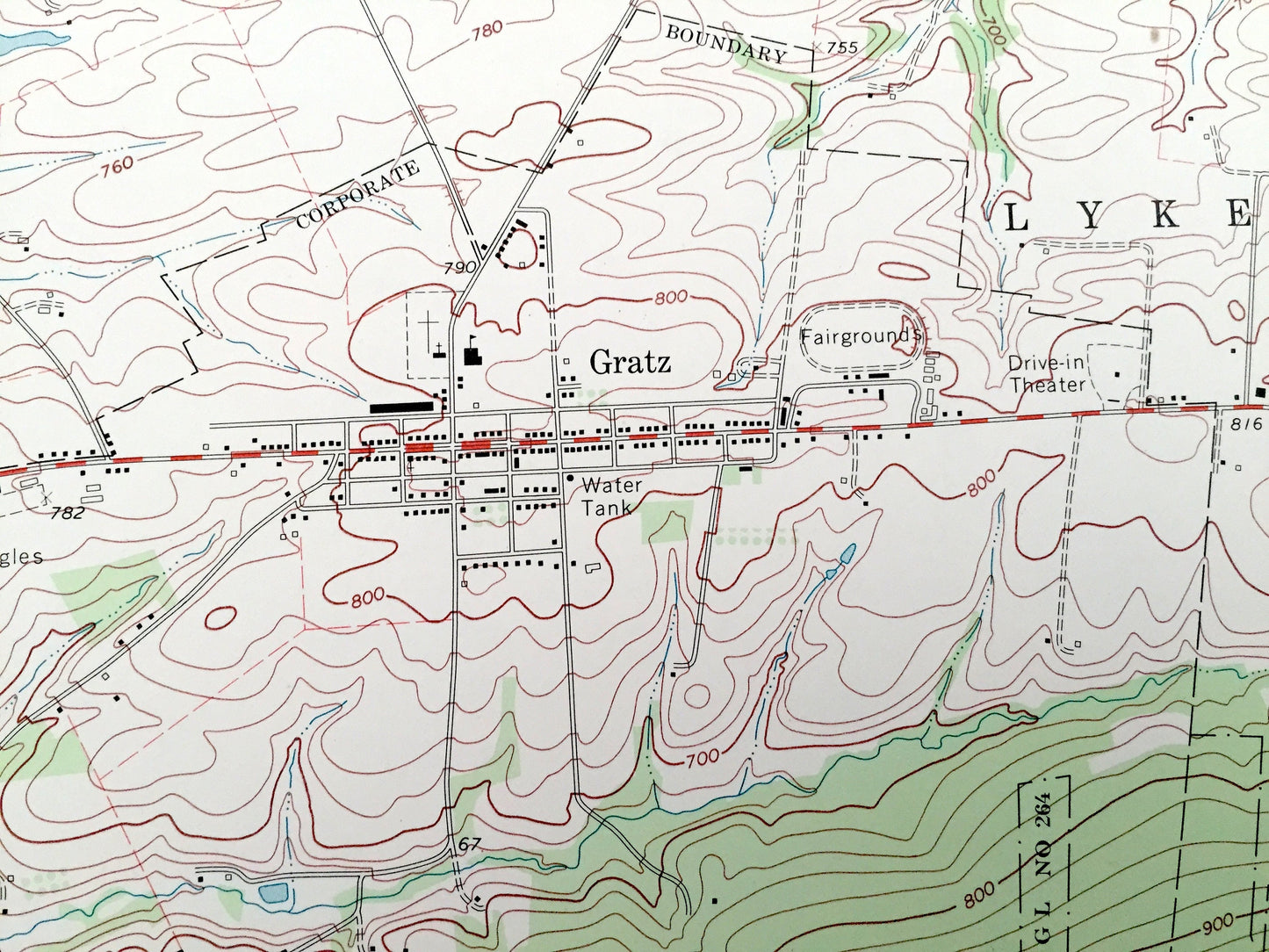 Antique Lykens, Pennsylvania 1969 US Geological Survey Topographic Map – Wiconisco, Jefferson, Gratz, Rush, Haldeman State Forest, Berry Mtn