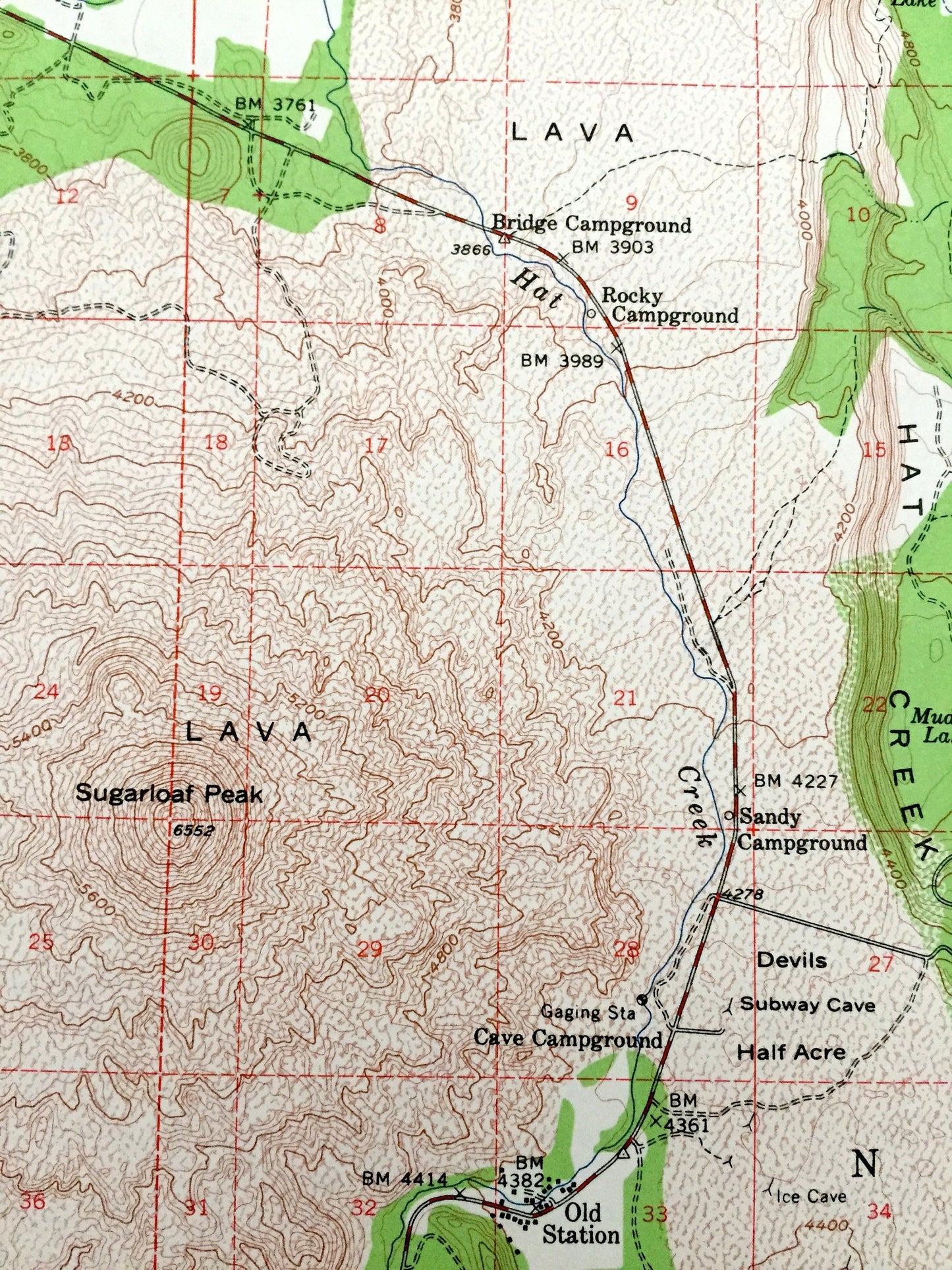 Antique Prospect Peak, California 1957 US Geological Survey Topographic Map – Shasta, Lassen County, Caribou, Sugarloaf, National Park, CA