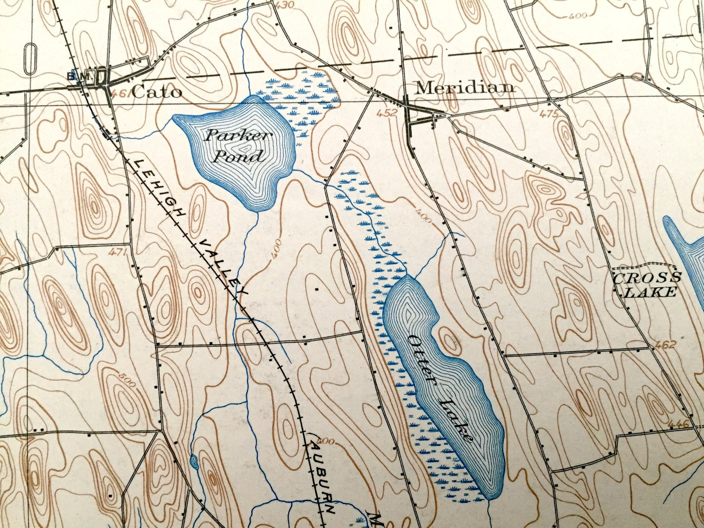 Antique Weedsport, New York 1902 US Geological Survey Topographic Map – Port Byron, Cato, Spring Lake, Throop, Cayuga Wayne Seneca County NY