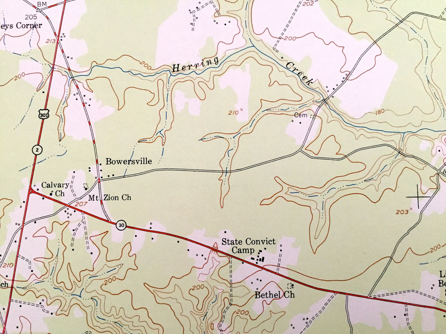 Antique Hanover, Virginia 1951 US Geological Survey Topographic Map – Hanover County, Tuck Fork, Etna Mills, Edgar, Mangohick, Point Eastern