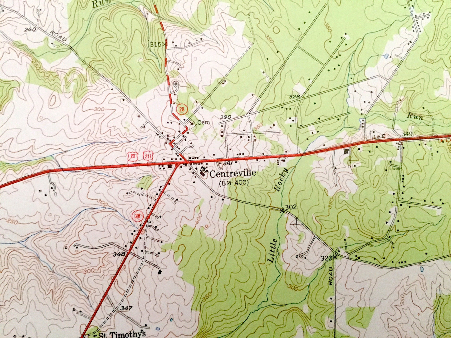 Antique Manassas, Virginia 1951 US Geological Survey Topographic Map – Prince William County, Fairfax, Clifton, Yorkshire, Park, Bull Run VA