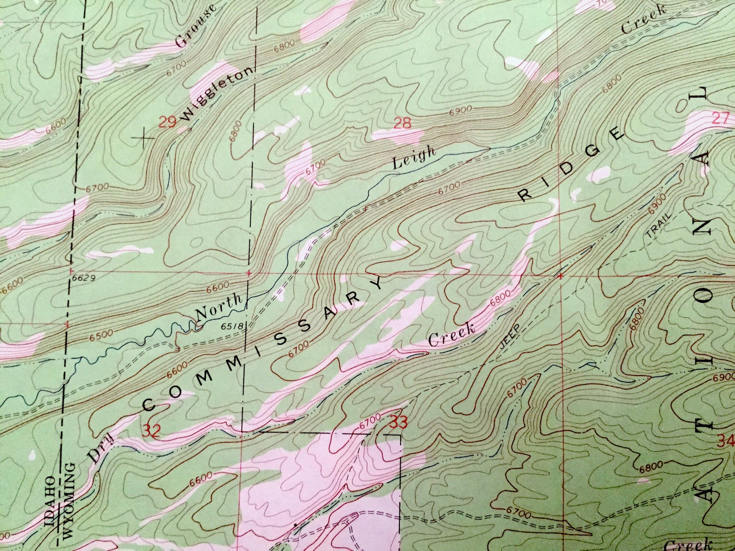 Antique Clawson, Idaho & Wyoming 1965 US Geological Survey Topographic Map – Teton County, Alta, Teton Basin, Targhee National Forest, ID WY