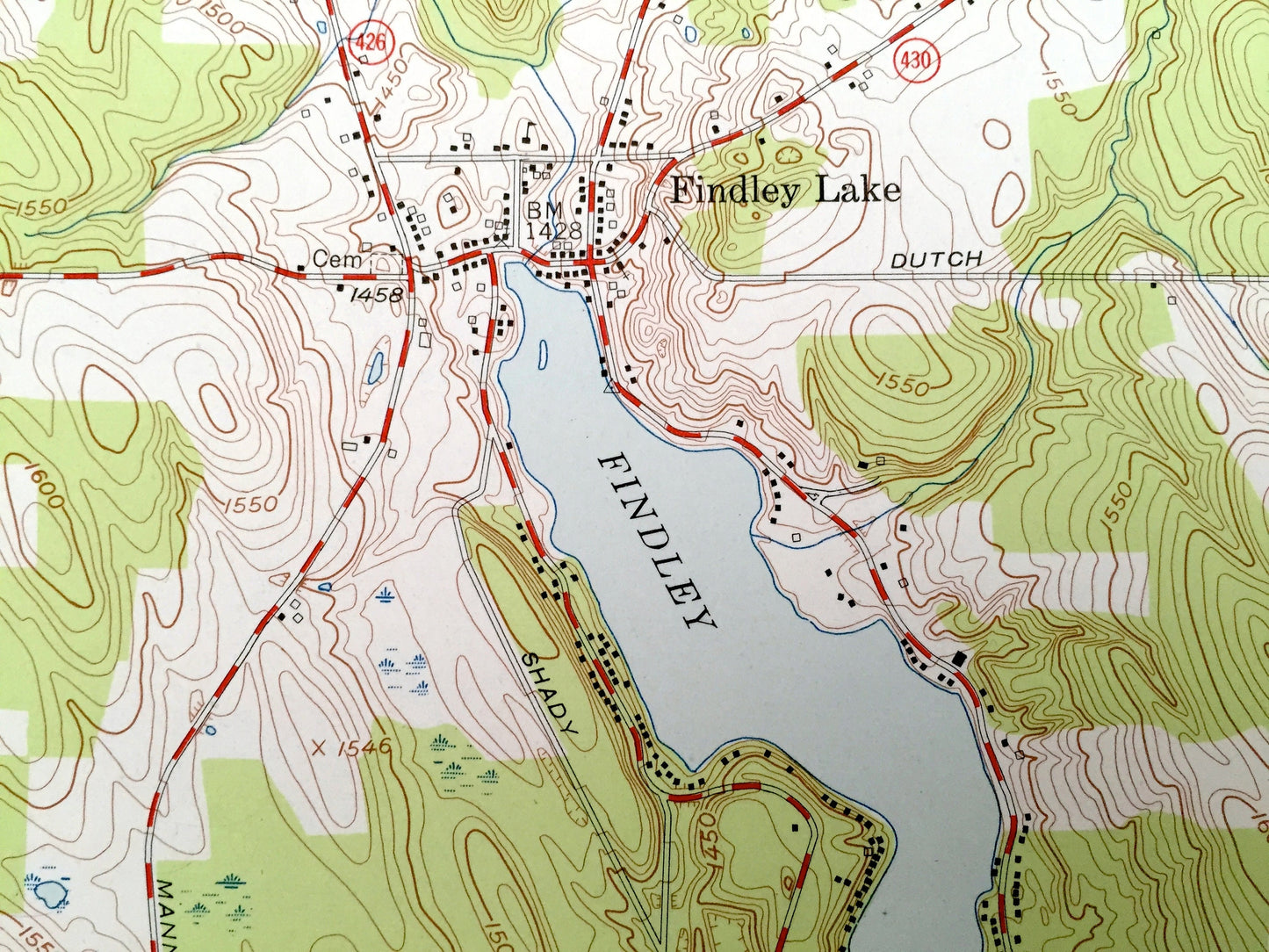 Antique Clymer, New York 1954 US Geological Survey Topographic Map – Chautauqua County, Findley Lake, Marvin, Sherman, French Creek, NY WNY