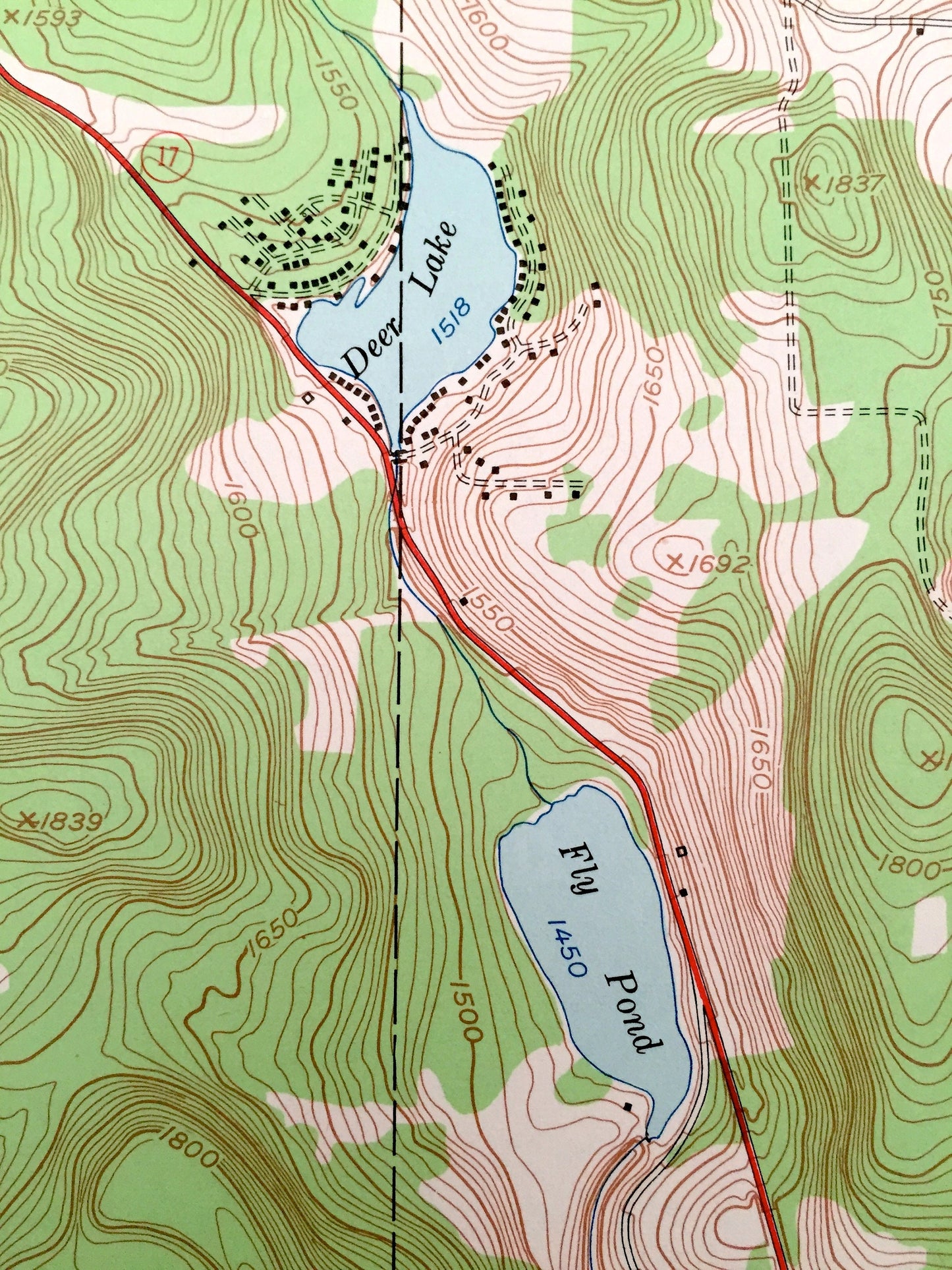Antique Gulf Summit, New York 1952 US Geological Survey Topographic Map – Broome County, Colesville, Windsor, Damascus, Cascade Valley, NY