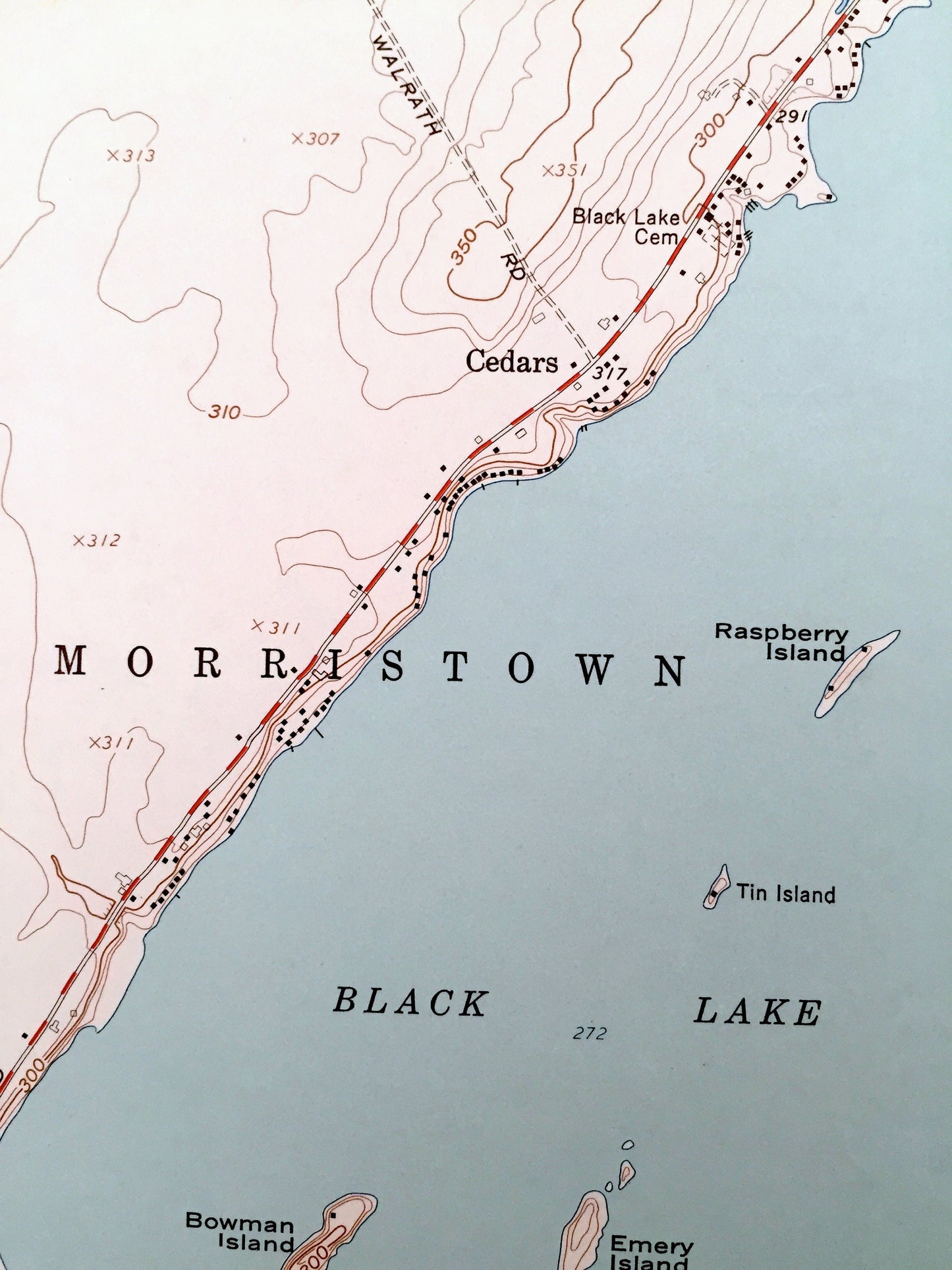 Antique Hammond, New York 1961 US Geological Survey Topographic Map – St Lawrence County, North, Morristown, Oakvale, Rossie, Black Lake, NY