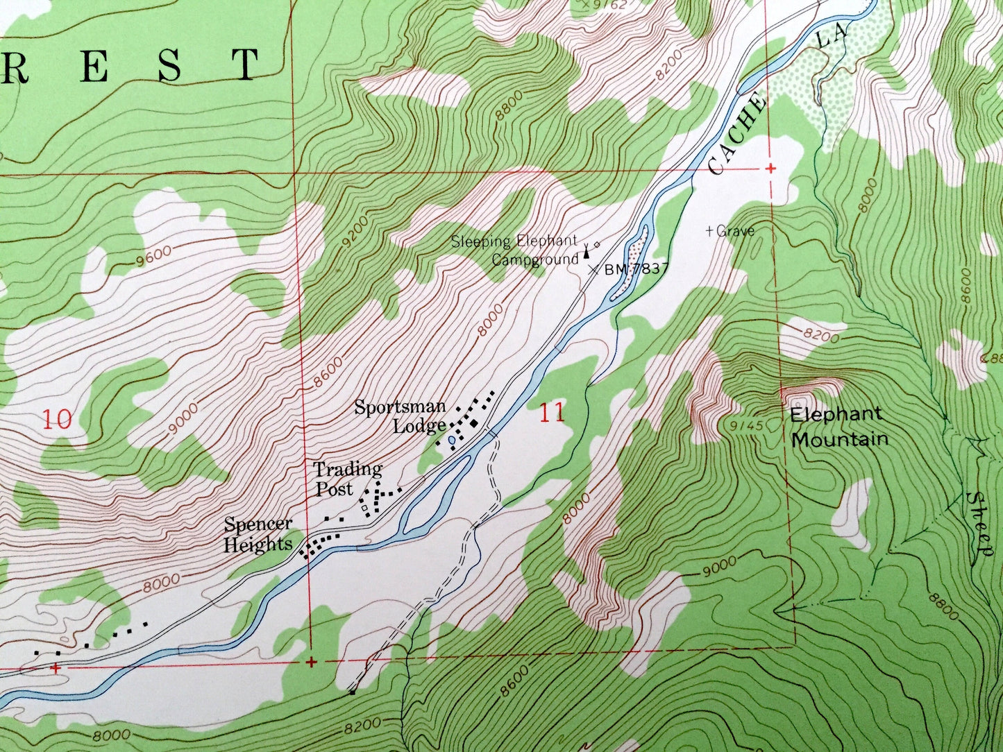 Antique Boston Peak, Colorado 1962 US Geological Survey Topographic Map – Larimer County, Roosevelt National Park, Green Ridge, Twin Lakes