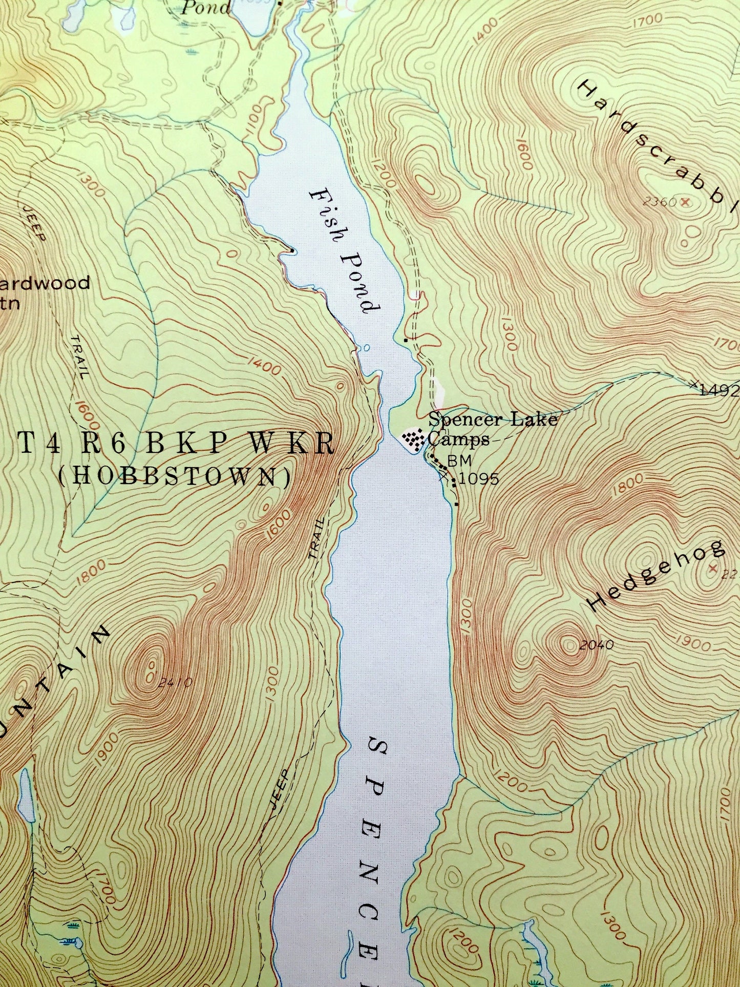Antique Spencer Lake, Maine 1958 US Geological Survey Topographic Map – Somerset, Franklin County, Bobbstown, Appleton, Flagstaff, ME
