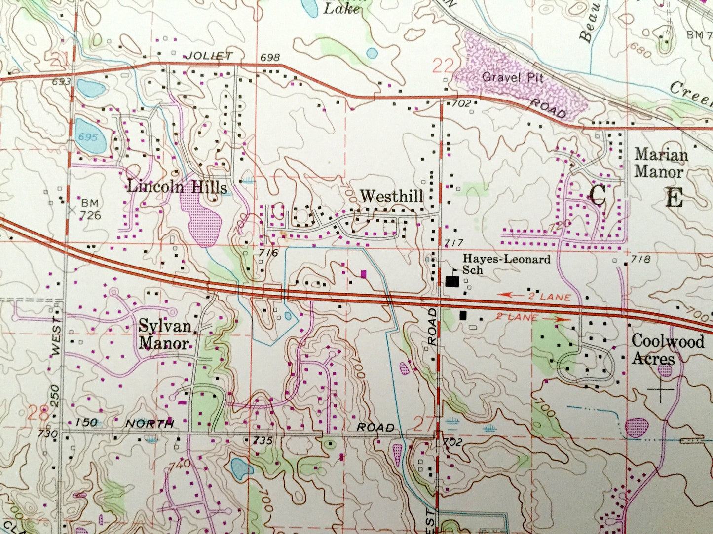 Antique Valparaiso, Indiana 1962 US Geological Survey Topographic Map – Center, Washington, Porter, Morgan, Porter County, Westhill, IN