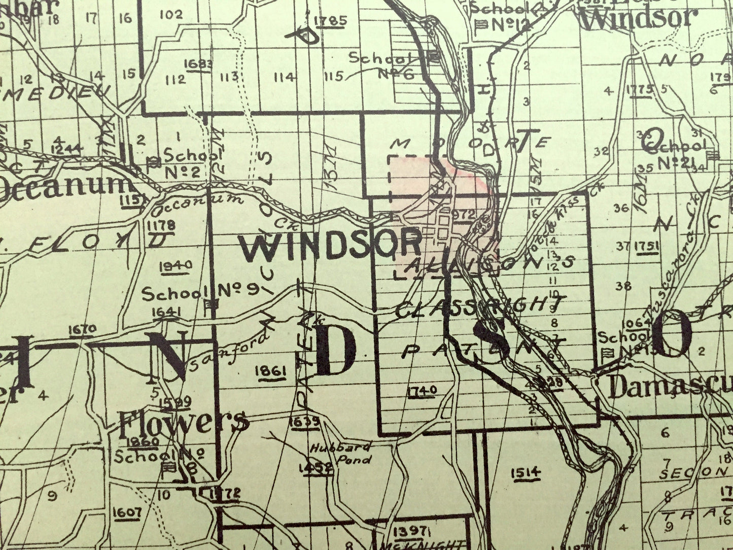 Antique Broome County, New York 1911 New Century Atlas Map – Binghamton, Lisle, Whitney Point, Deposit, Windsor, Lestershire, Sanford, NY