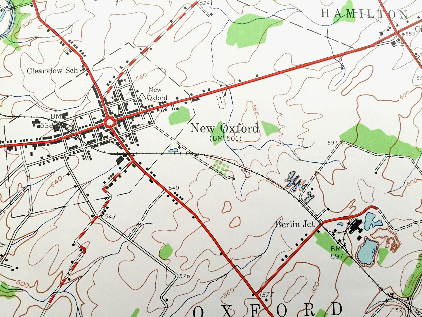 Antique McSherrystown, Pennsylvania 1944 US Geological Survey Topographic Map – Oxford, Conewago, Union, Mount Pleasant, Germany, Mount Joy