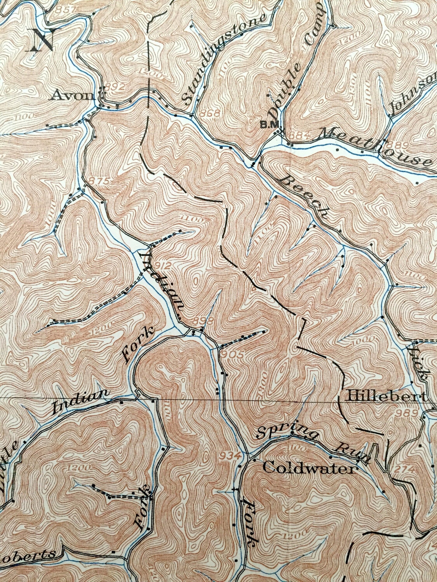 Antique Vadis, West Virginia 1904 US Geological Survey Topographic Map – Lewis County, Greenbrier, Courthouse, New Milton, Southwest, WV