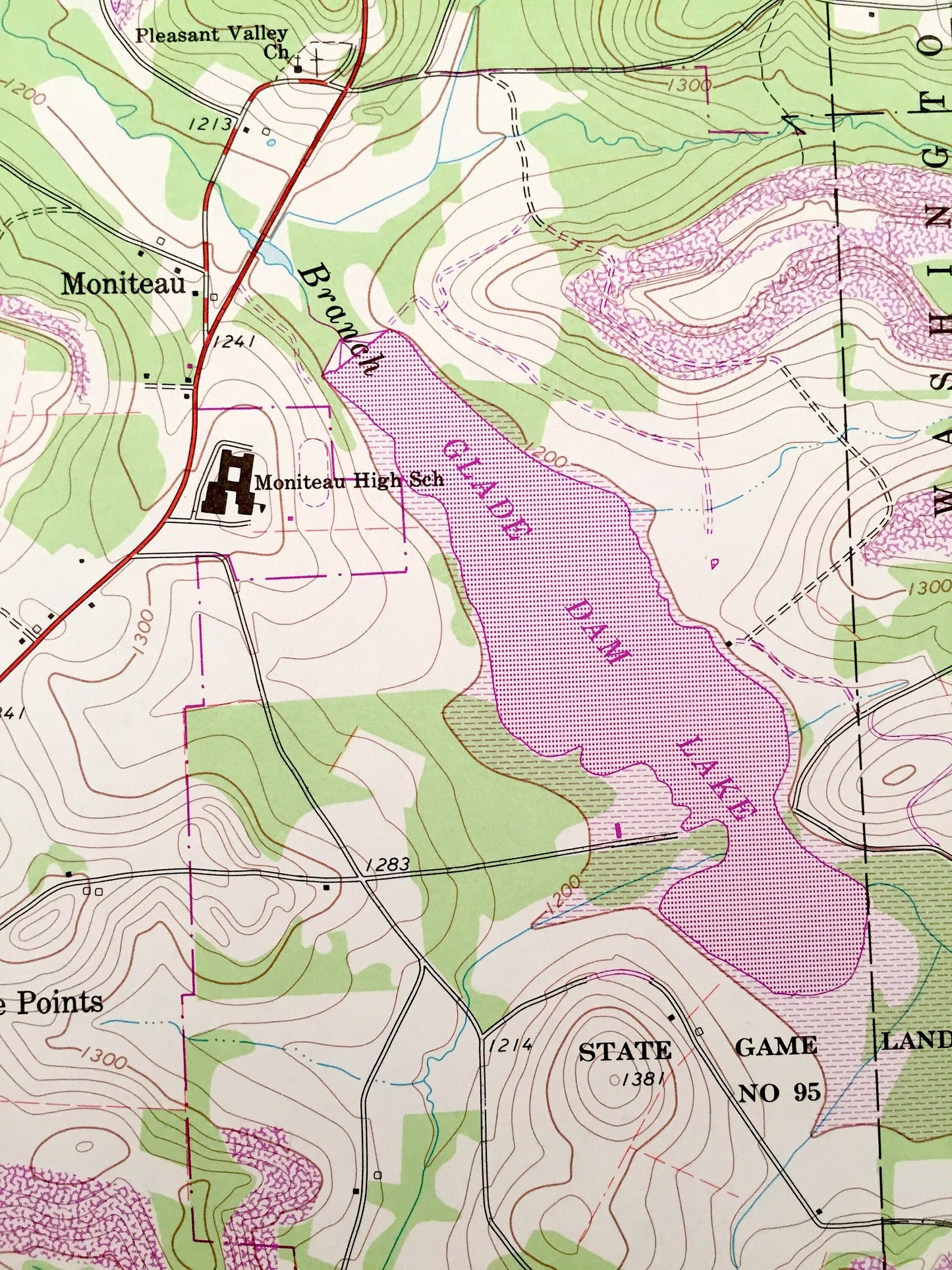 Antique West Sunbury, Pennsylvania 1963 US Geological Survey Topographic Map – Butler County, Mercer, Marion, Cherry, Clay, Brady, Venango