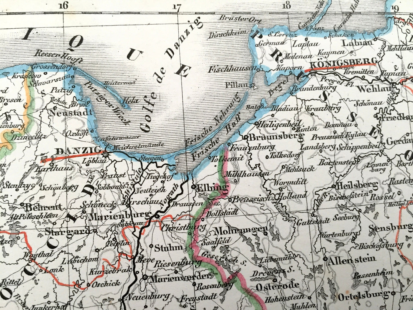 Antique 1835 Ancient Prussia Map from JG Heck's Atlas Géographique, Astronomique et Historique – Germany, Poland, Czech Republic, Magdeburg