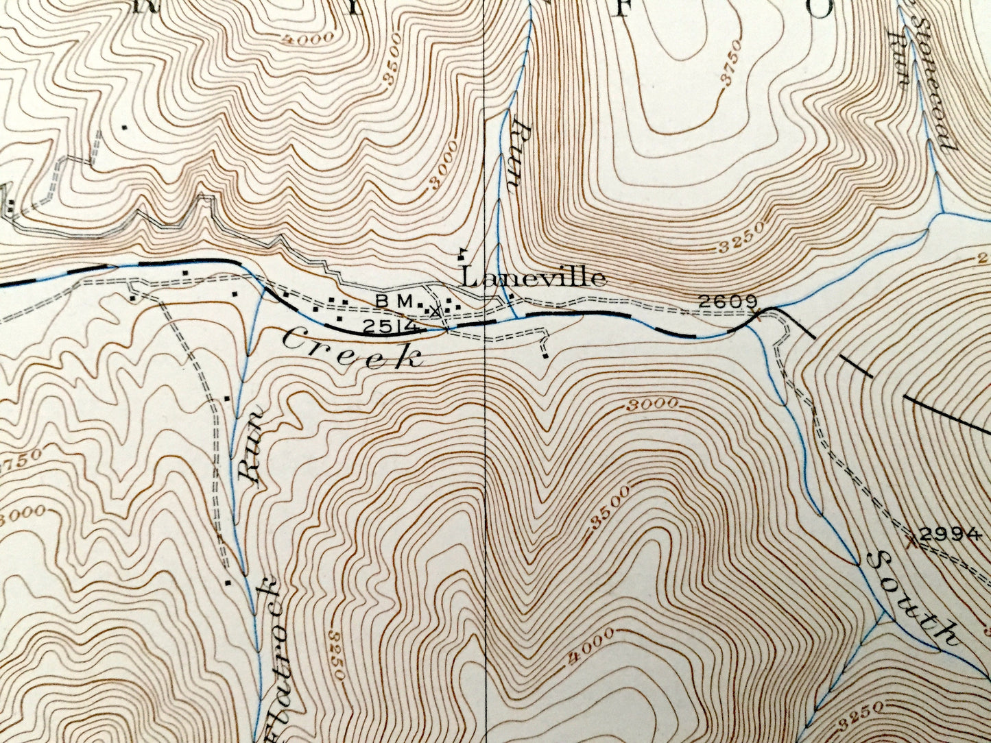 Antique Onego, West Virginia 1922 US Geological Survey Topographic Map – Pendleton County, Milroy, Harperton, Upper Tract, Branch, Laneville