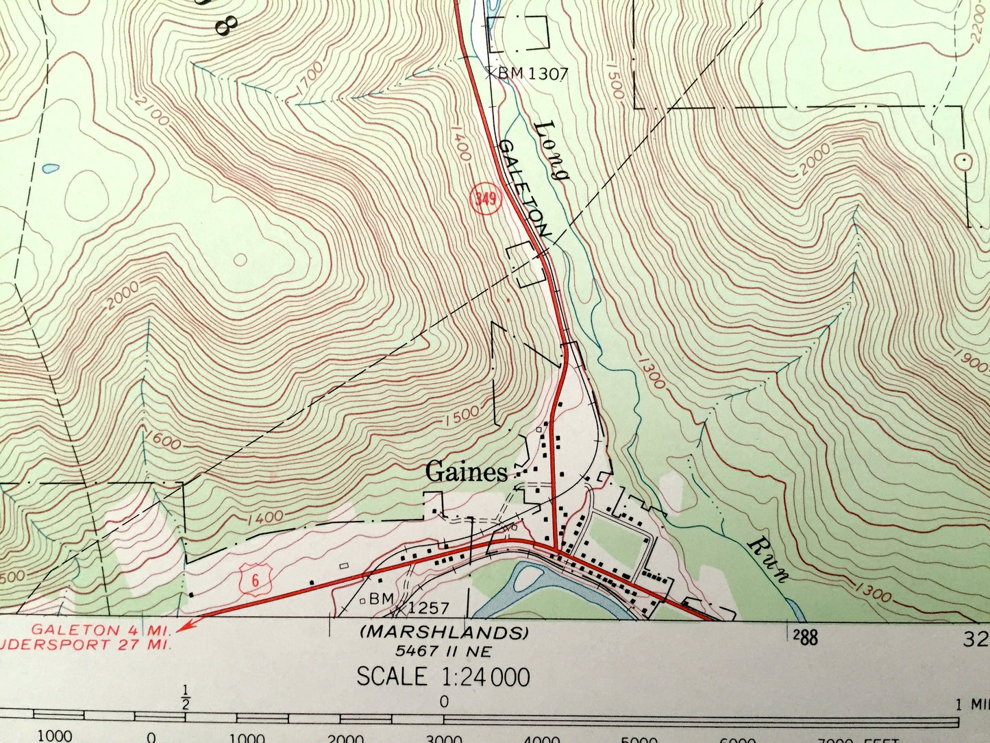 Antique Sabinsville, Pennsylvania 1969 US Geological Survey Topographic Map – Potter County, Tioga County, Gaines, Clymer, Hector, Pike