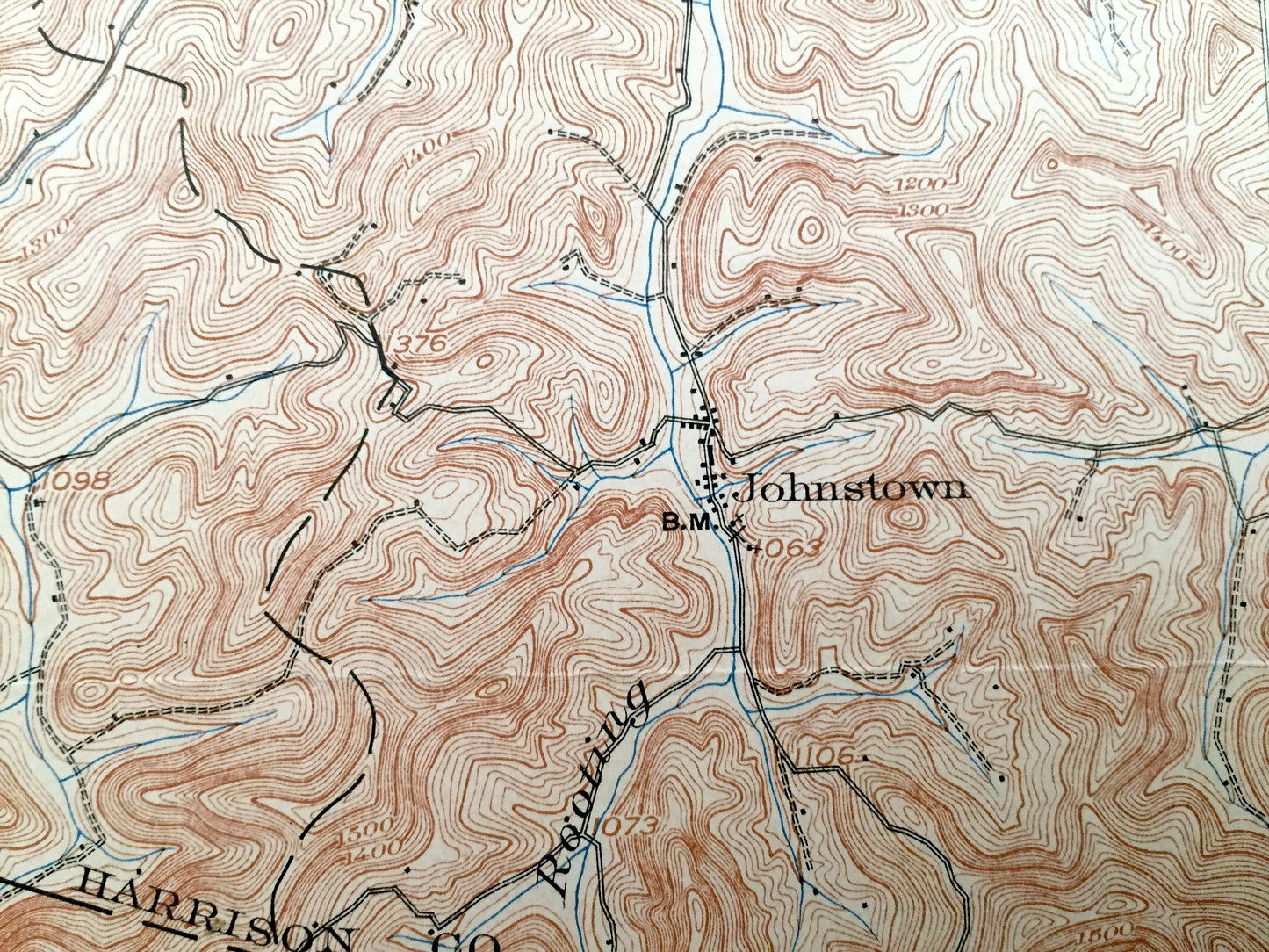 Antique Weston, West Virginia 1904 US Geological Survey Topographic Map – Lewis County, Tenmile, Simpson, Freemans Creek, Courthouse, Dayton