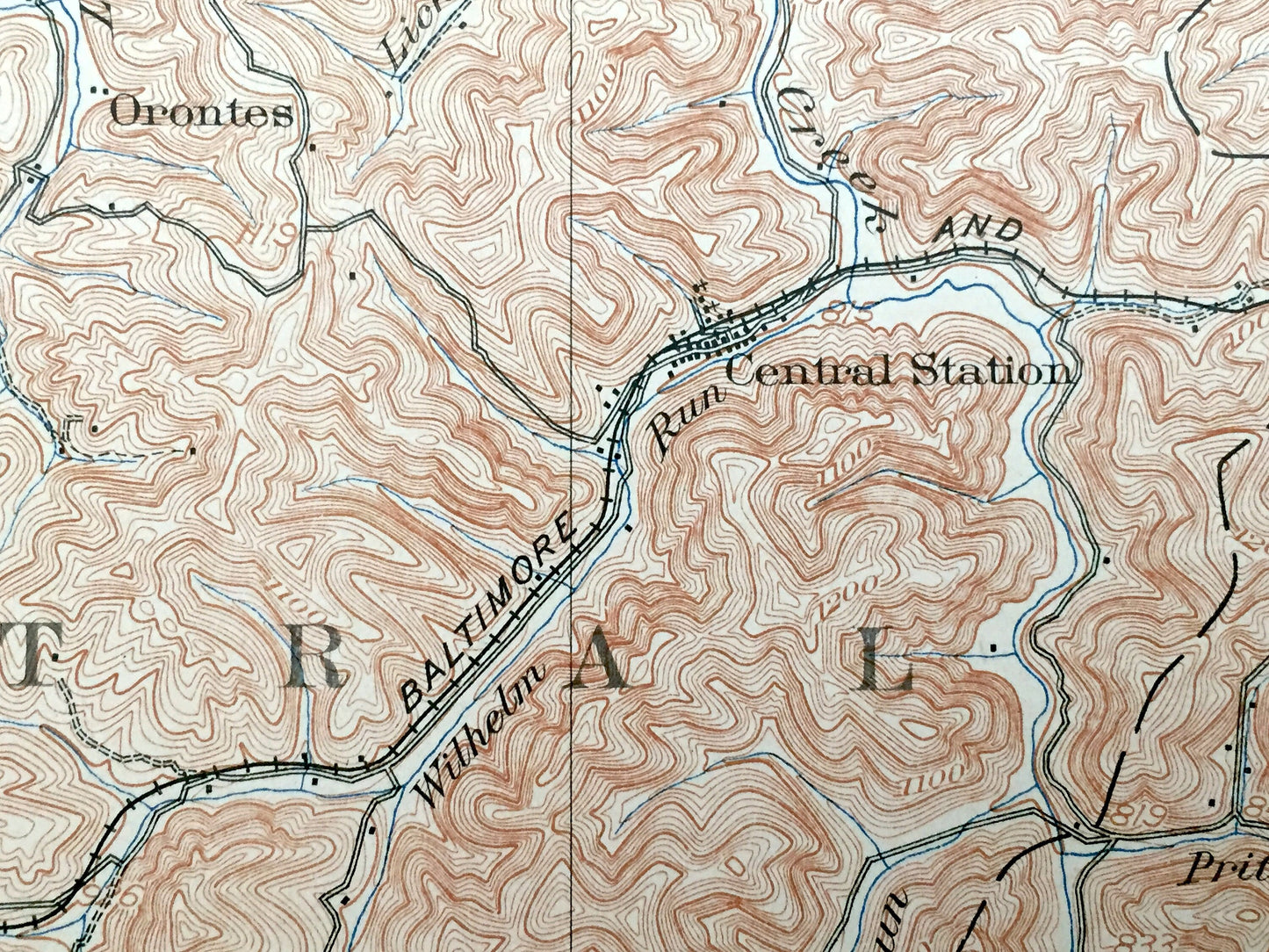 Antique West Union, West Virginia 1905 US Geological Survey Topographic Map – Doddridge County, McElroy, Clay, Grant, Centerville, Greenwood