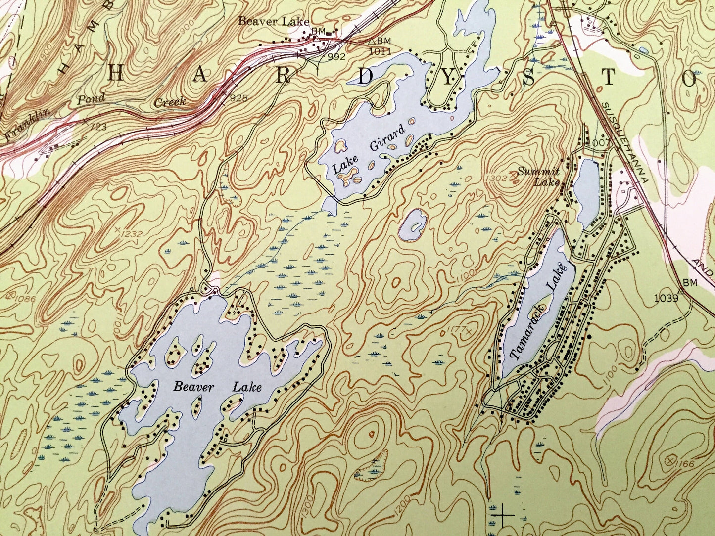 Antique Franklin, New Jersey 1954 US Geological Survey Topographic Map – Sussex, Morris, Passiac County, Sparta, Jefferson, Ogdensburg, NJ