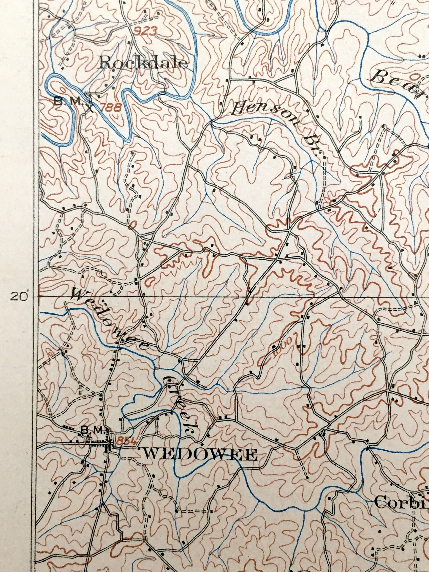 Antique Wedowee, Alabama 1902 US Geological Survey Topographic Map – Randolph County, Roanoke, Omaha, Lagrange, Franklin, Yellowdirt, Vernon