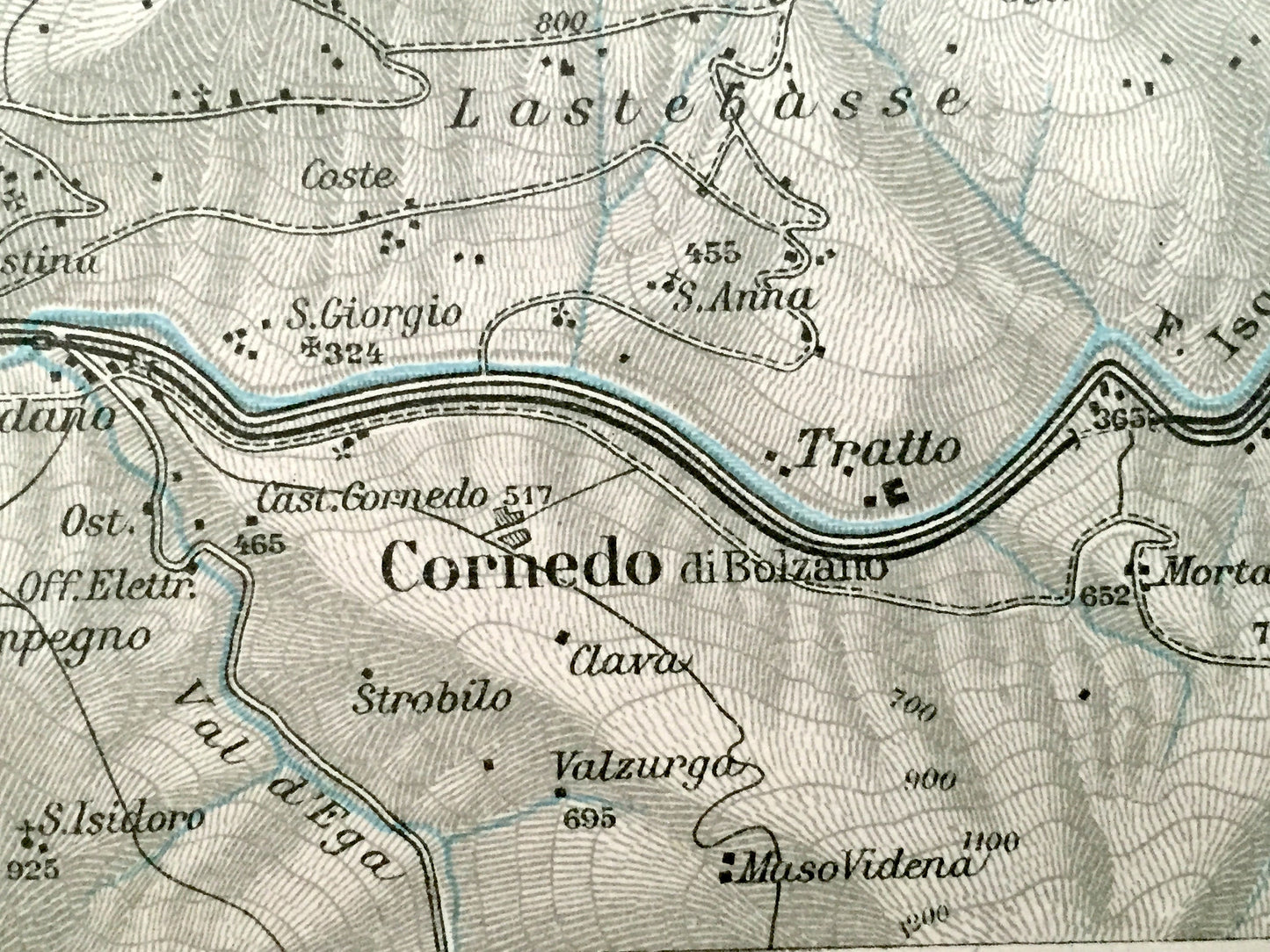 Antique 1937 Bolzano, Italy Map from Muirhead's Blue Guides & Baedekers – South Tyrol, Gries, Dodieiville, Cornedo, Vanga, Bozen, Quirino