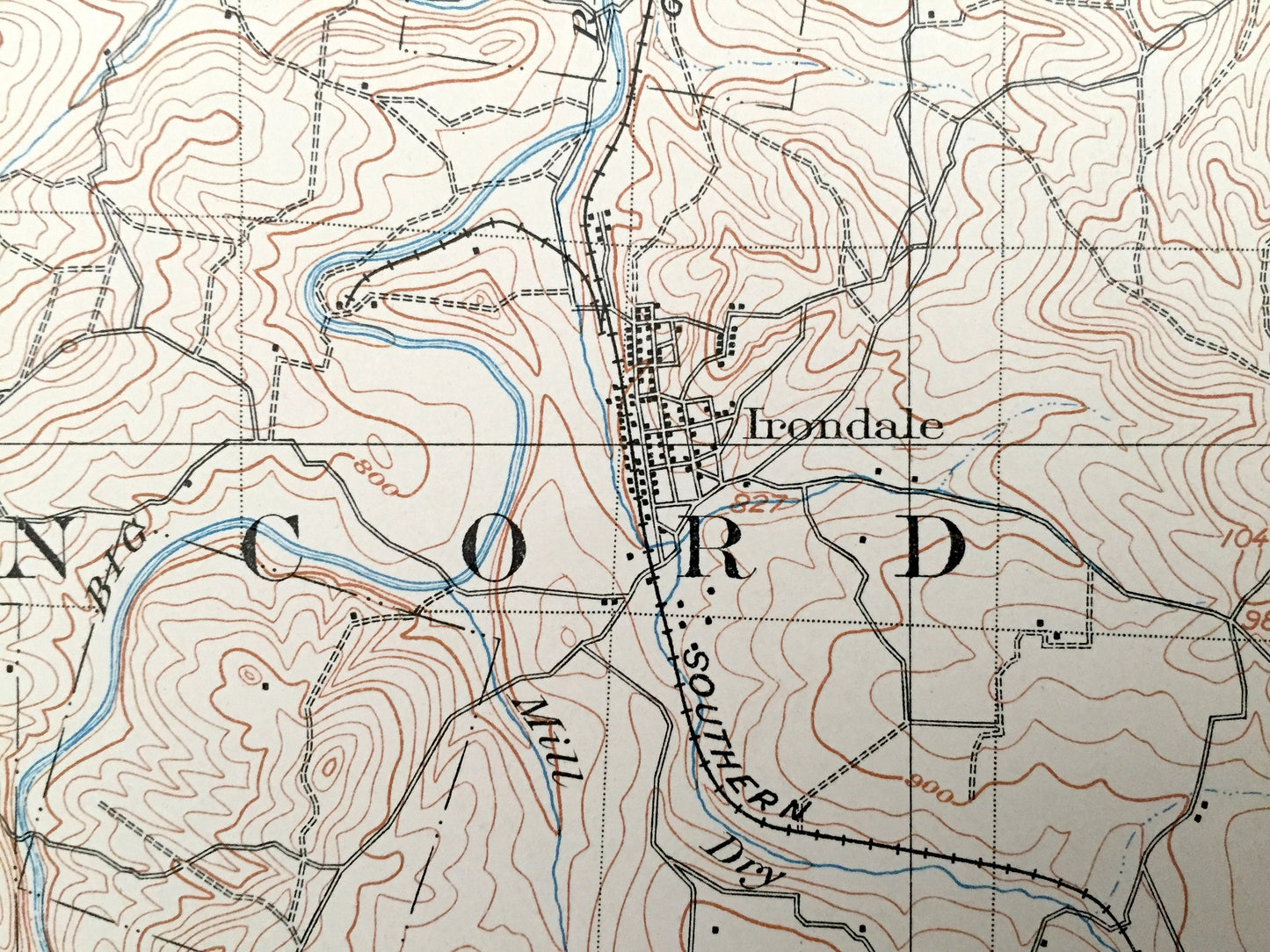Antique Bonneterre, Missouri 1905 US Geological Survey Topographic Map – Washington, St Francois County, Desloge, Flat River, Central, MO