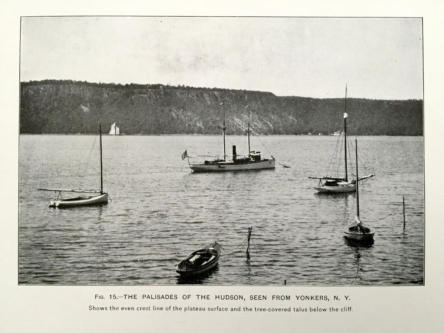 Antique 1901 New York City Area Rock Formation Illustrations - US Geological Survey – Manhattan, New Jersey, Palisades, Hudson River NY NJ