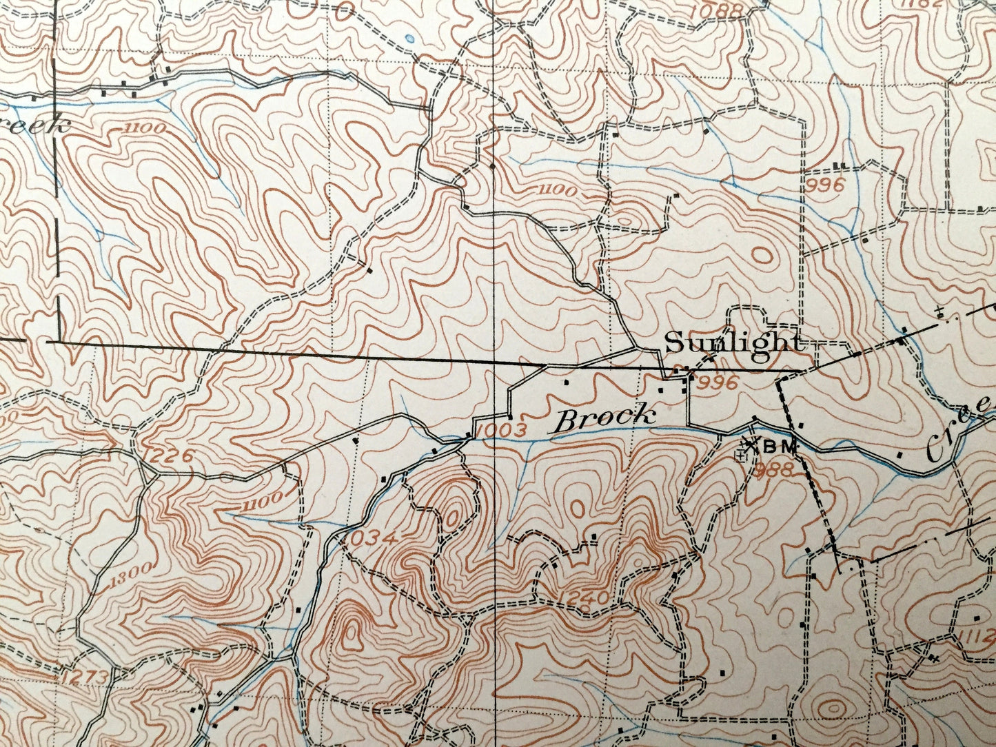 Antique Potosi, Missouri 1906 US Geological Survey Topographic Map – Washington County, Caledonia, Belgrade, Palmer, Shirley, Sunlight