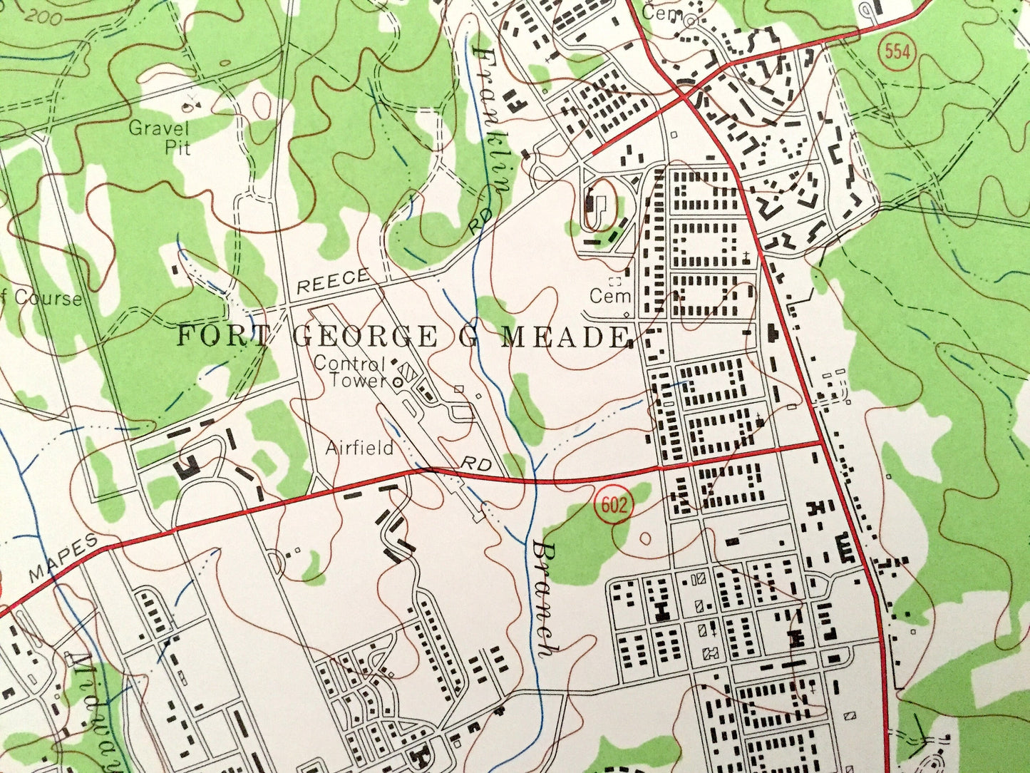 Antique Baltimore, Maryland 1957 US Geological Survey Topographic Map– Curtis Bay, Glen Burnie, Riviera Beach, Patapsco, Anne Arundel County